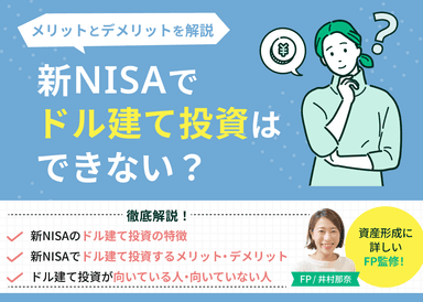 新NISAでドル建て投資はできない？メリットとデメリットを解説のサムネイル画像
