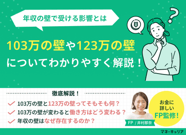 103万の壁や123万の壁って何？2025年の税制改正と影響をわかりやすく解説のサムネイル画像