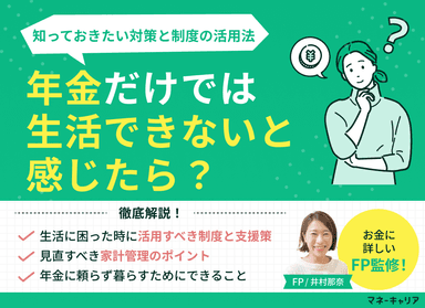 年金だけでは生活できないと感じたら？知っておきたい対策と制度の活用法のサムネイル画像