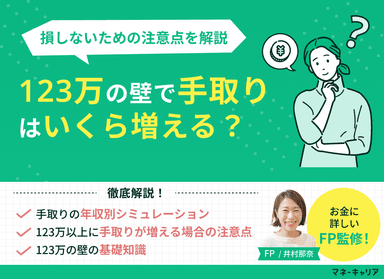 123万円の壁で手取りはいくら増える?年収別シミュレーションと損しないための注意点を解説のサムネイル画像